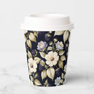 BlackBerry Blooms Tee-Party-Papiertüten Pappbecher