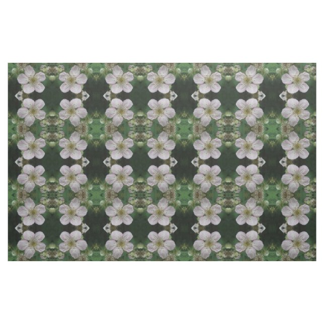 BlackBerry Blume Makro Gemustertes Gewebe Stoff (Fat Quarter (45,7 x 55,9 cm))