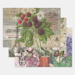 BlackBerry Blumengarten Blume Schmetterling Kunst Geschenkpapier Set