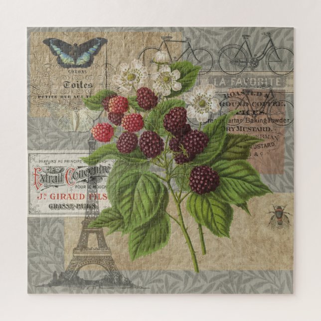 BlackBerry Blumengarten Blume Schmetterling Kunst Puzzle (Vertikal)
