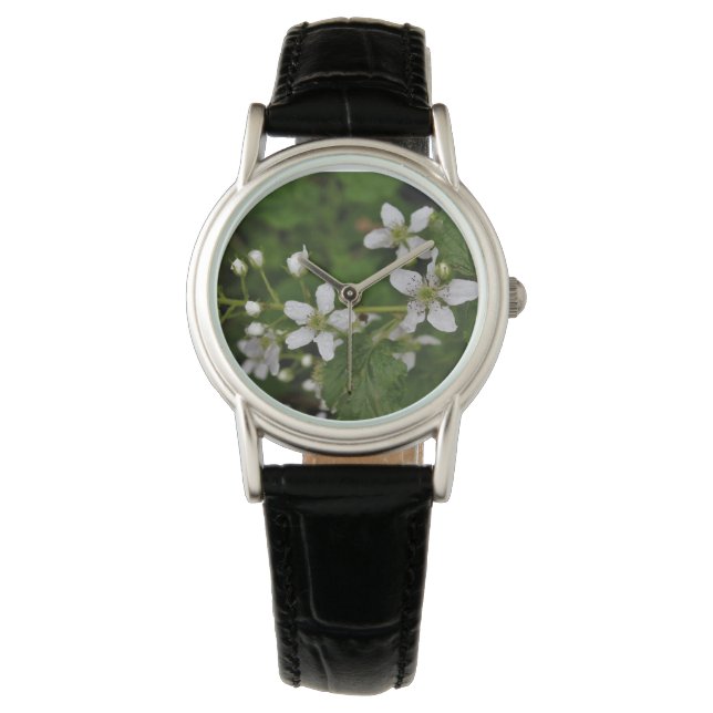 BlackBerry-Blüten Armbanduhr (Vorderseite)