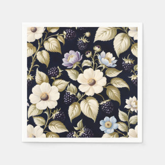 Blackberry & Blüten Serviette