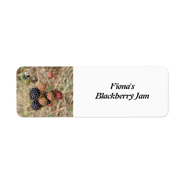 BlackBerry Bonanza Custom Food Labels (Vorne)