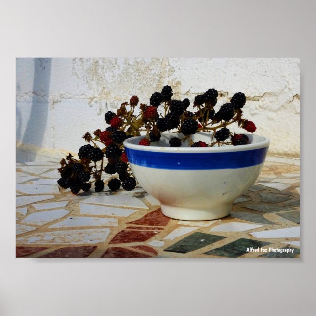 Blackberry Bowl auf Mosaik Poster (Vorne)