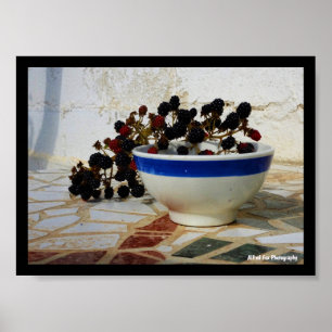 Blackberry Bowl auf Mosaik Poster