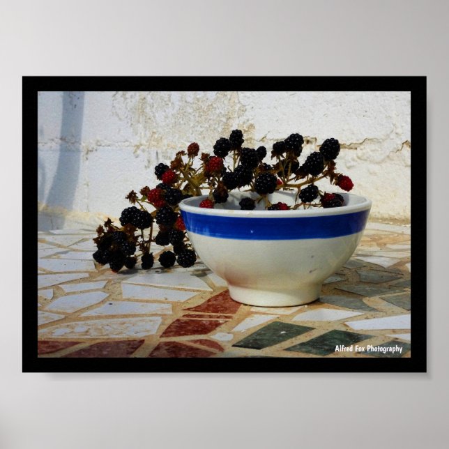 Blackberry Bowl auf Mosaik Poster (Vorne)