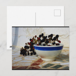 Blackberry Bowl auf Mosaik Postkarte