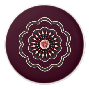 BlackBerry Burgund Rosette Monogramm Keramikknauf