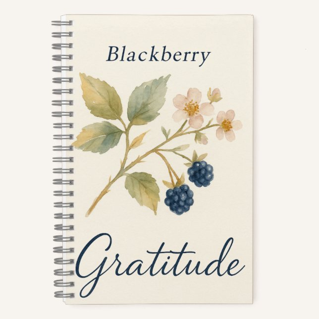 Blackberry — Dankbarkeit  Notizbuch (Vorderseite)