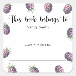 BlackBerry - Dieses Buch gehört Quadratischer Aufkleber