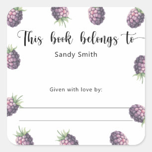 BlackBerry - Dieses Buch gehört Quadratischer Aufkleber