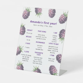 BlackBerry First Birthday Milestone Geburtstag Sockelschild