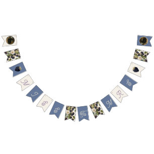 Blackberry & Floral Miss to Mrs. Brautparty Wimpelkette