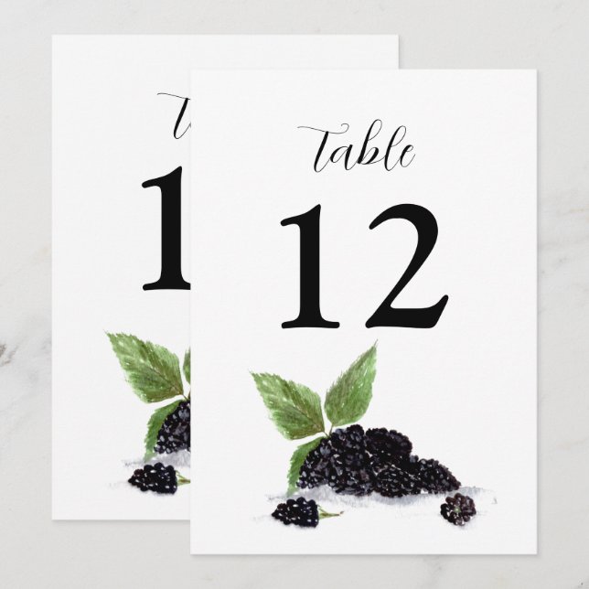 BlackBerry Frucht Sommer Rustikale Hochzeit Einladung (Vorne/Hinten)