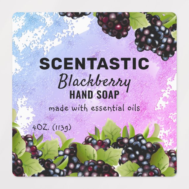 BlackBerry Fruchtpaket Etiketten (Design 1)