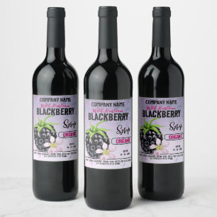 BlackBerry Fruit Weinetikett