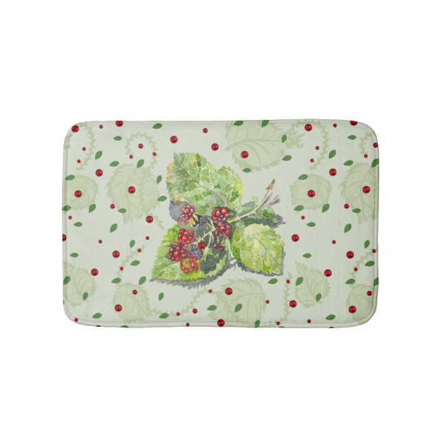 BlackBerry in Rot und Schwarz Badematte (Vorderseite)