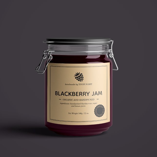BlackBerry Jam Jar Label Packaging Design (Von Creator hochgeladen)