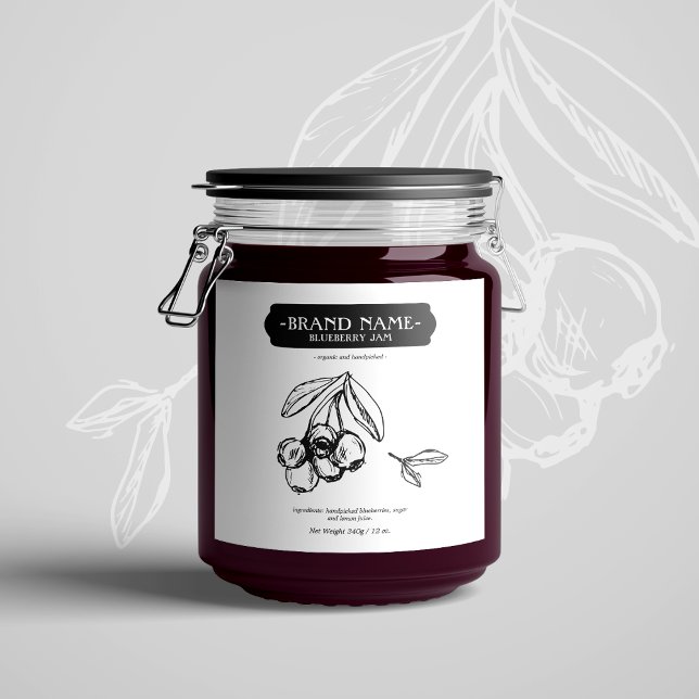 BlackBerry Jam Jar Label Packaging Design (Von Creator hochgeladen)