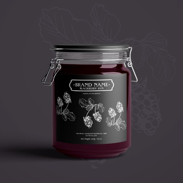 BlackBerry Jam Jar Label Packaging Design (Von Creator hochgeladen)