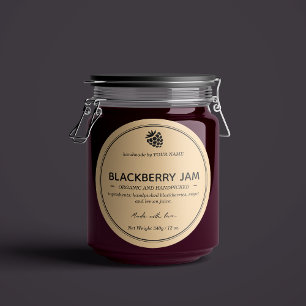 BlackBerry Jam Jar Label Packaging Design Runder Aufkleber