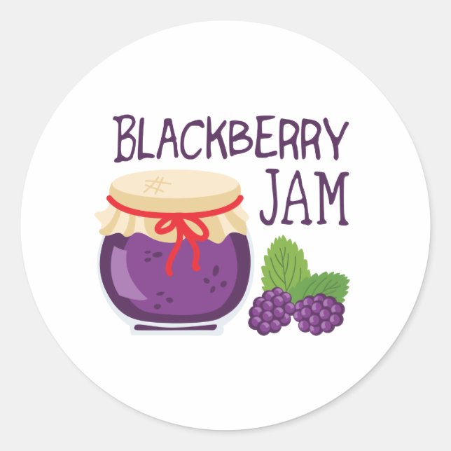 BlackBerry Jam Runder Aufkleber (Vorderseite)