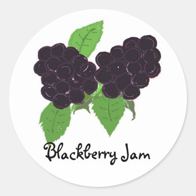 BlackBerry Jam Runder Aufkleber (Vorderseite)
