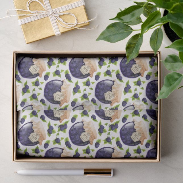 BlackBerry Jam Wrapping Paper Seidenpapier (Geschenk)