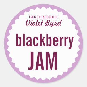 BlackBerry-Jam-Zuhause-Canning-Label-Vorlage Runder Aufkleber