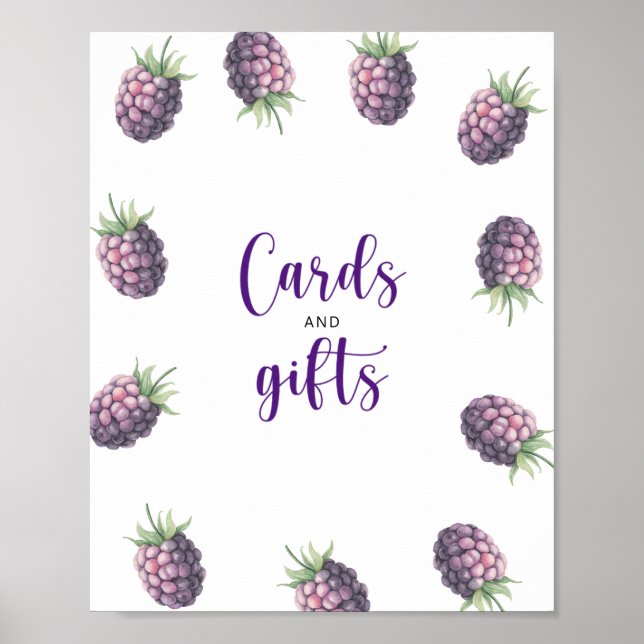 BlackBerry-Karten und Geschenke Babydusche Poster (Vorne)
