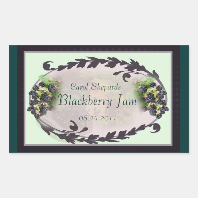 BlackBerry-Land 1a - individuelles Etikett Rechteckiger Aufkleber (Vorderseite)