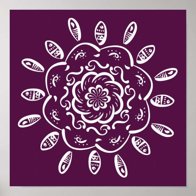 BlackBerry Mandala Poster (Vorne)