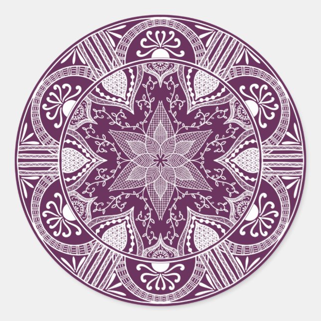 BlackBerry Mandala Runder Aufkleber (Vorderseite)