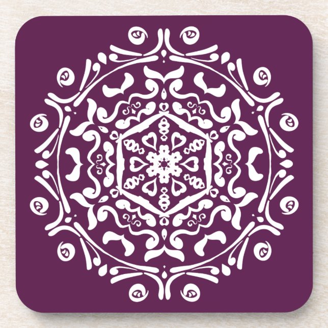 BlackBerry Mandala Untersetzer (Vorderseite)