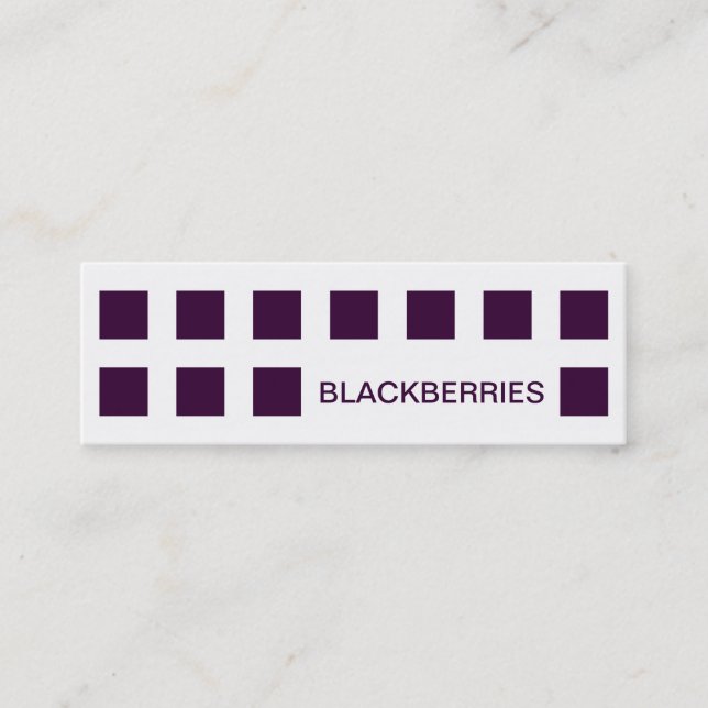 BLACKBERRY (Mod-Quadrate) Mini Visitenkarte (Vorderseite)
