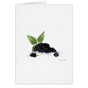 BlackBerry Obst Aquarellmalerei