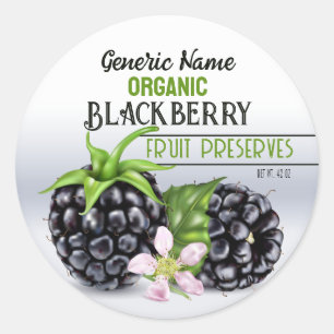 BlackBerry Obstkonserven Runder Aufkleber