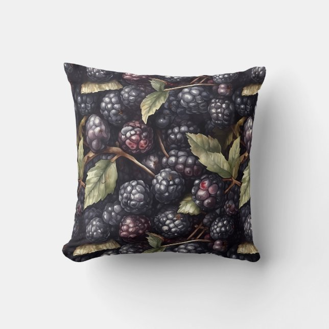 BlackBerry Pattern Throw-Kissen Kissen (Vorderseite)
