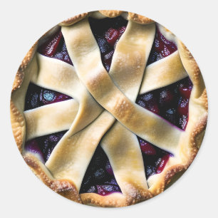 BlackBerry Pie mit Crust Runder Aufkleber
