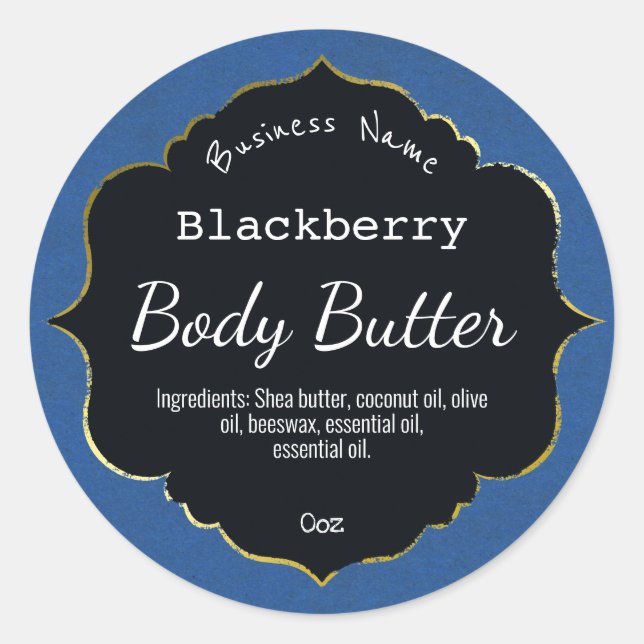 BlackBerry-Produkte dunkelblaue Etiketten Runder Aufkleber (Vorderseite)