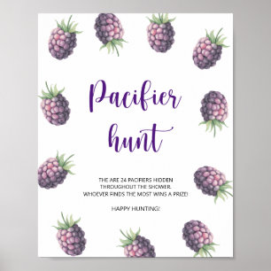 Blackberry - Schnuller Jagd Baby Shower Spiel Poster
