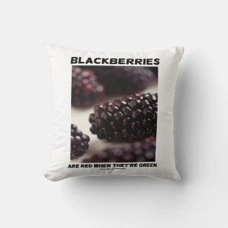 BlackBerry sind rot, wenn sie grün sind Kissen
