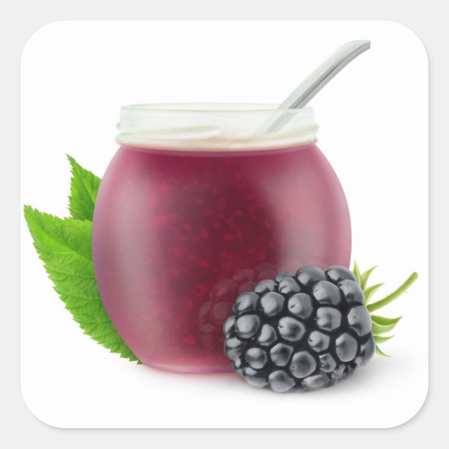 BlackBerry-Stau Quadratischer Aufkleber (Vorderseite)