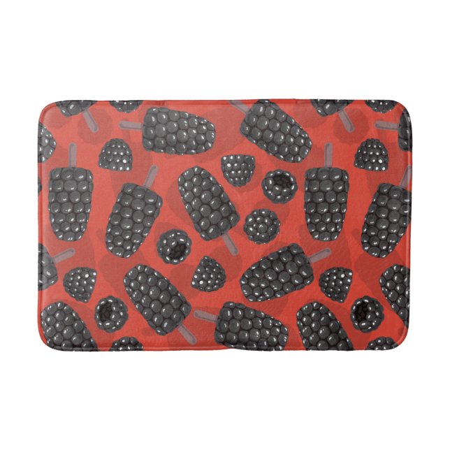 BlackBerry- und BlackBerry-Eissmuster Badematte (Vorderseite)