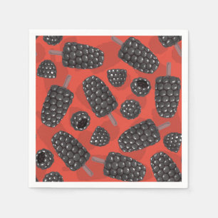 BlackBerry- und BlackBerry-Eissmuster Serviette