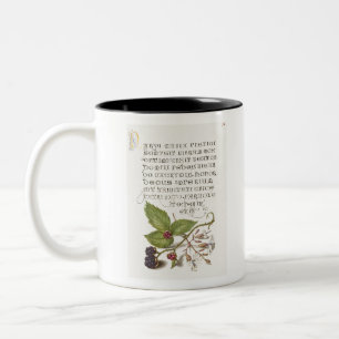 BlackBerry und Nottingham Catchfly Calligraphie Zweifarbige Tasse
