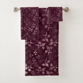 Blackberry Wein Muster  Badhandtuch Set