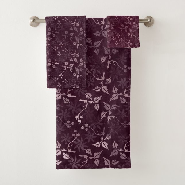 Blackberry Wein Muster  Badhandtuch Set (Insitu)