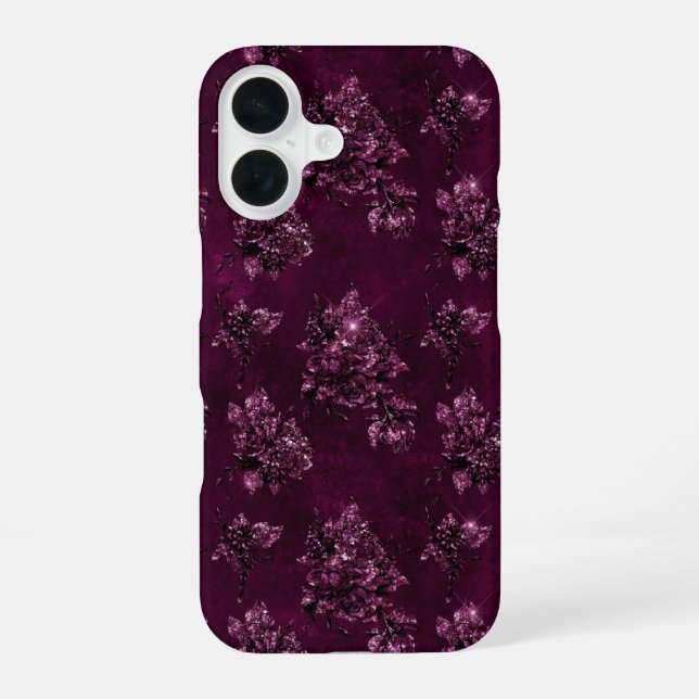 Blackberry-Wein-Muster  iPhone 16 Hülle (Rückseite)