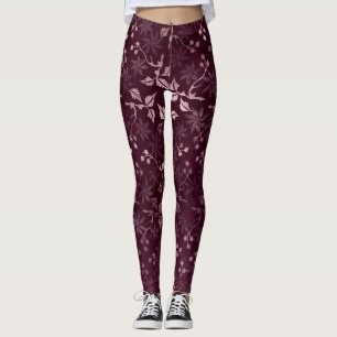Blackberry Wein Muster Leggings